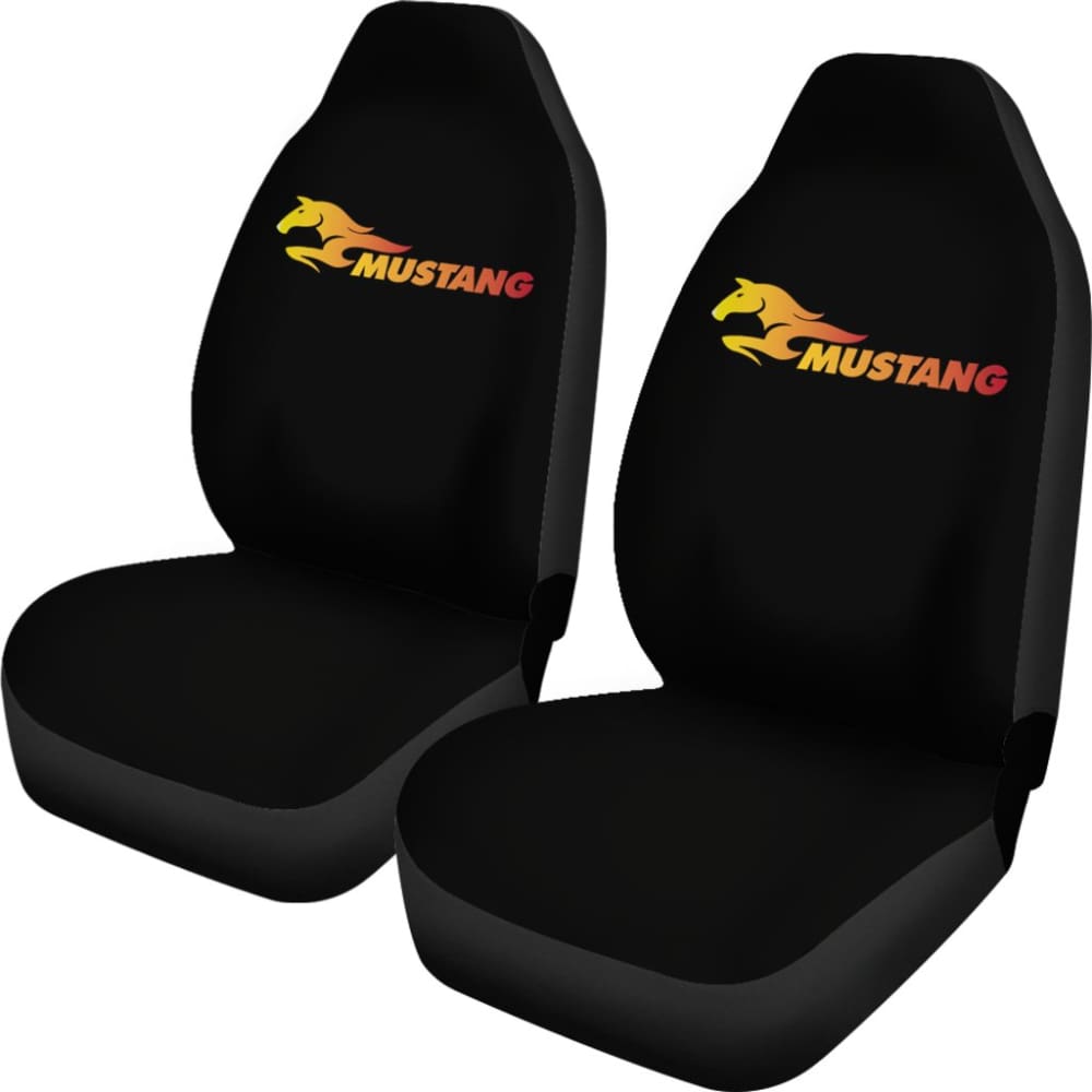 Premium Ford Mustang Horse Logo Car Seat Covers - Universal Fit for 2015-2023 Models - Durable Neoprene Material - Perfect for Road Trips & Car Enthusiasts