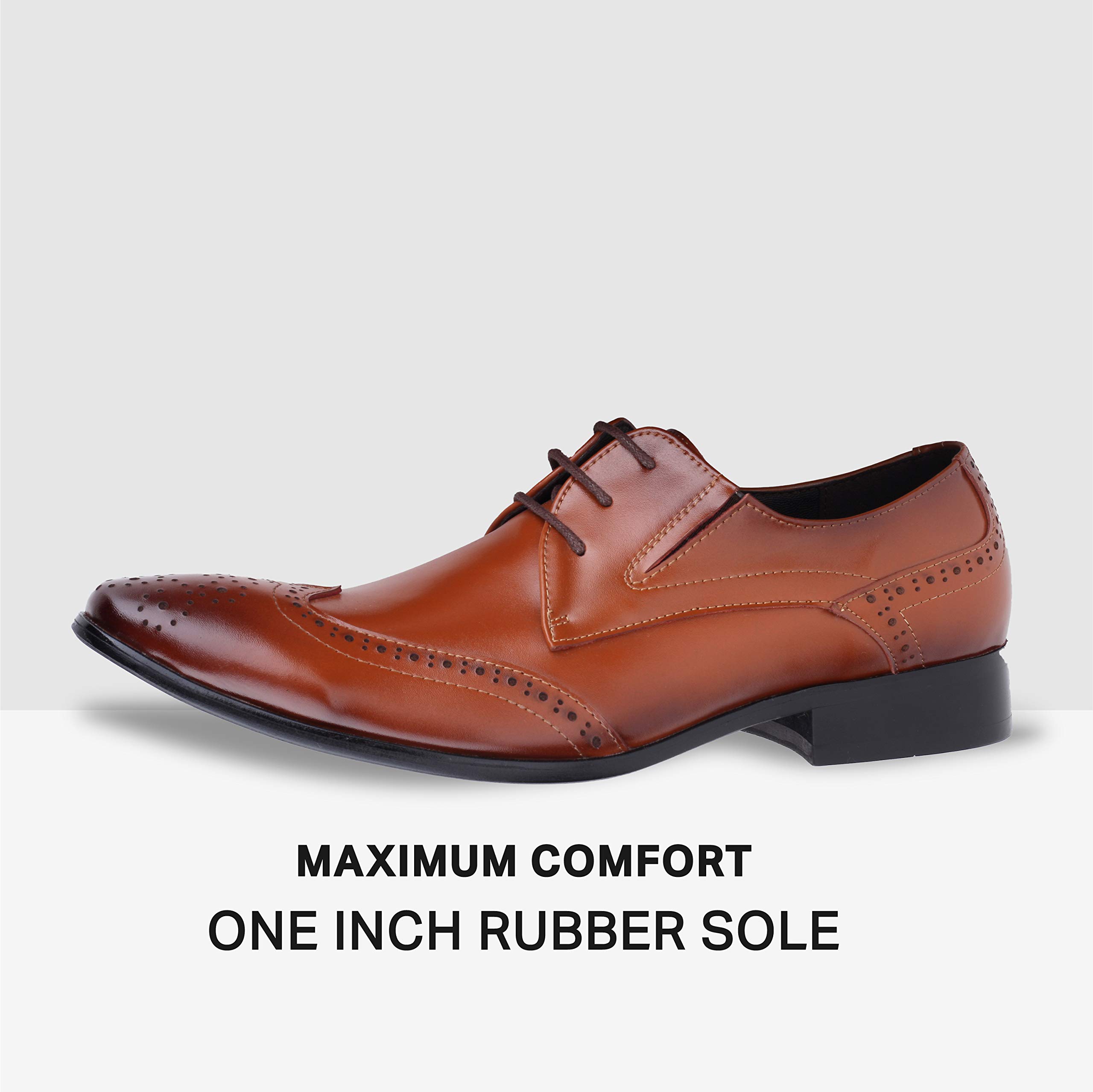 Men's Genuine Leather Oxford Dress Shoes - Classic Formal & Wedding Shoes for Men | Perfect for Business, Office, and Special Occasions