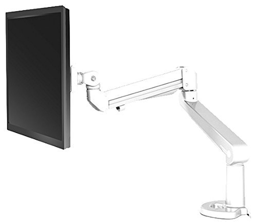ESI Ergo EDGE-WHT Single Monitor Arm - Adjustable VESA Mount for 13-32