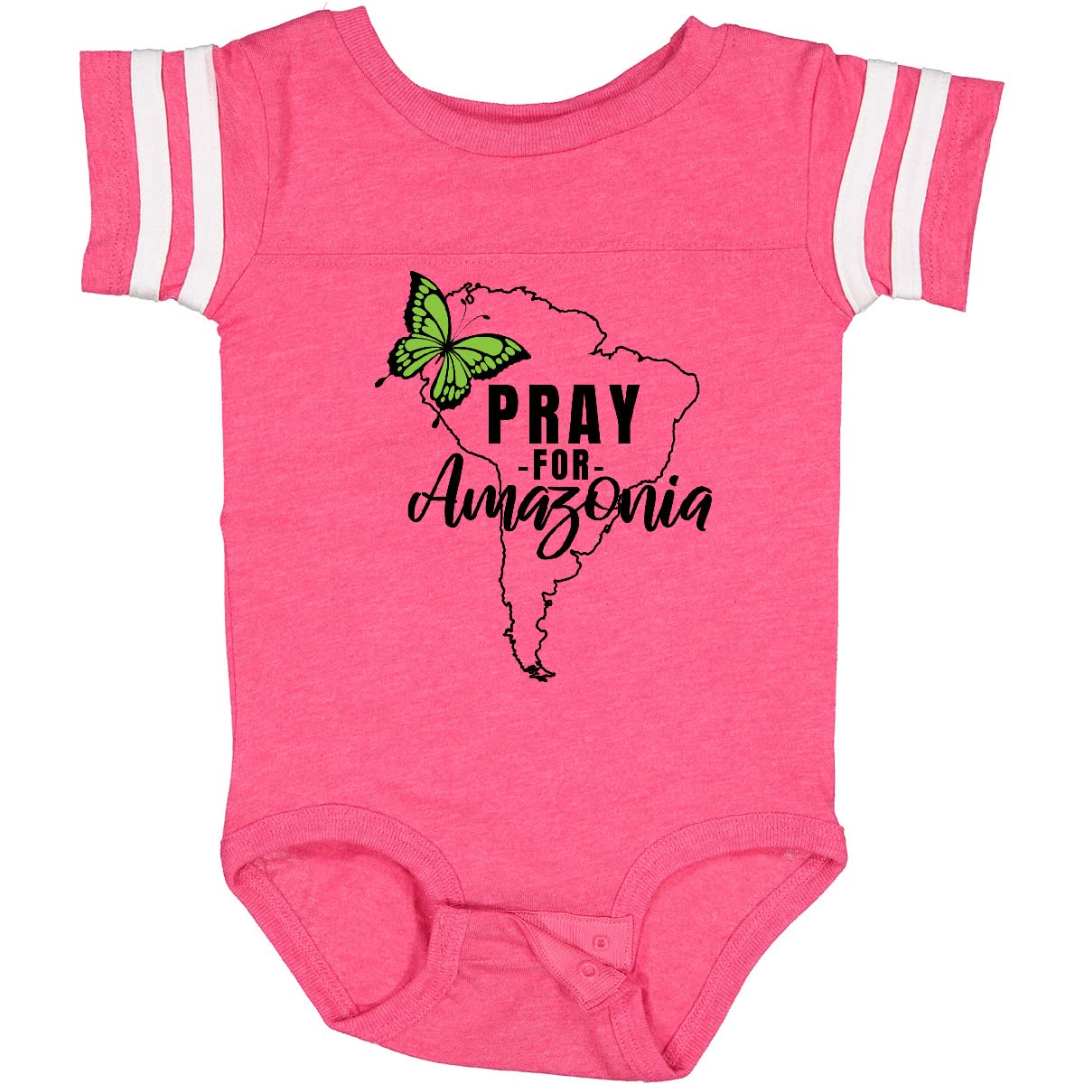 Inktastic Pray for Amazonia South America Silhouette Baby Bodysuit - Cute Eco-Friendly Outfit for Infants, Perfect for Casual Wear, Family Photos & Environmental Awareness Events