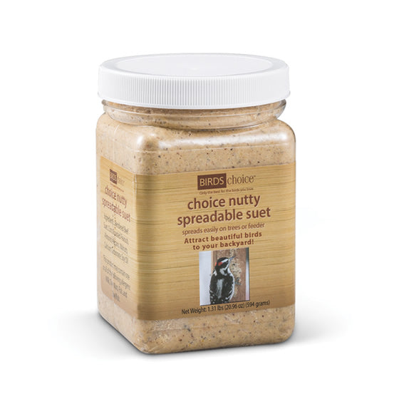 Premium Nutty Spreadable Suet for Birds - High Energy Wild Bird Food for Year-Round Feeding - Perfect for Woodpeckers, Robins & Backyard Birds