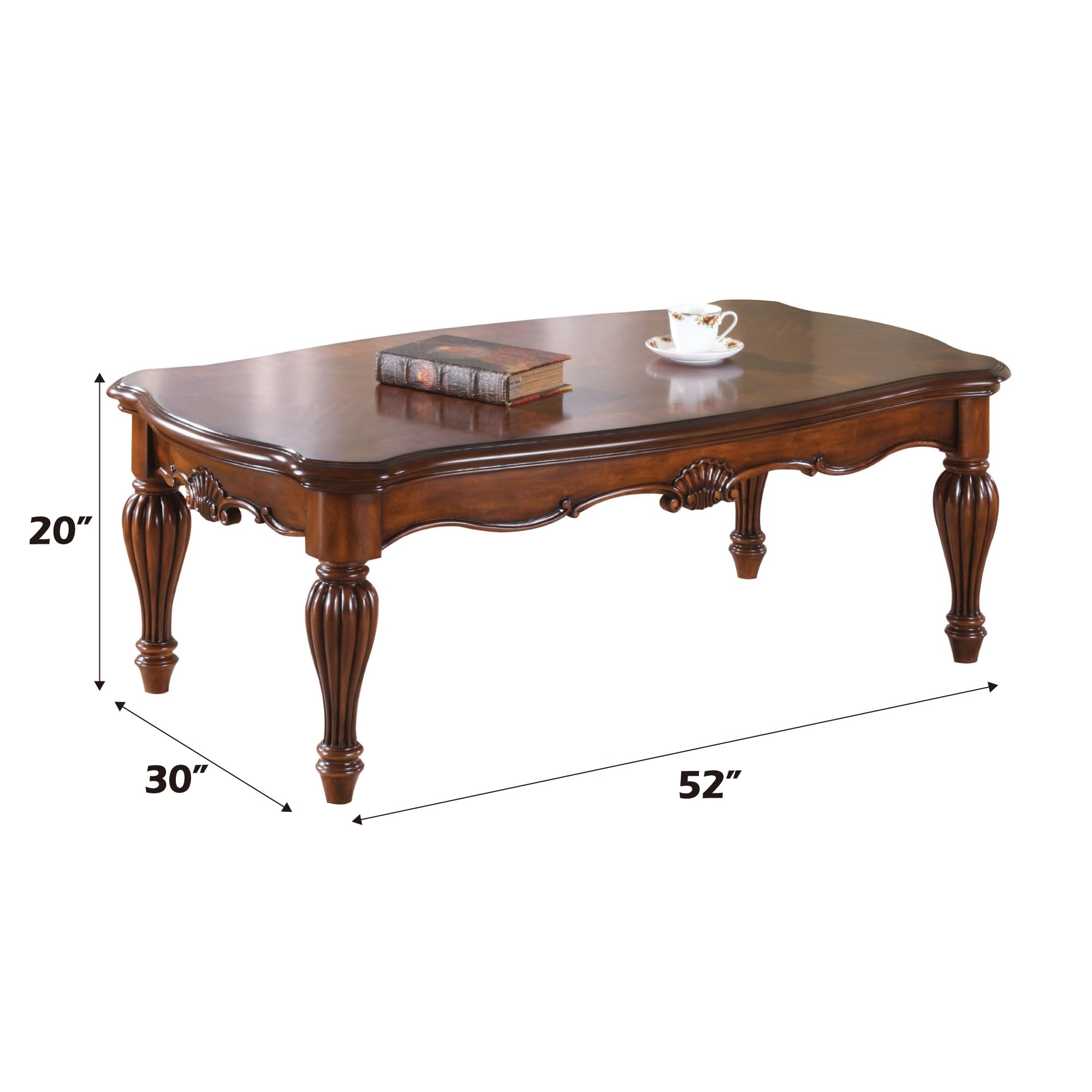 Acme Dreena Coffee Table - Solid Wood Cherry Finish for Living Room, Lounge & Home Decor | Modern & Stylish Centerpiece