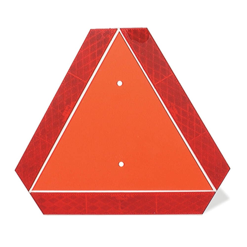 Grote 71152 Orange/Red Slow-Moving Vehicle Emblem - High Visibility Safety Sign for Tractors, Construction Equipment & Farm Machinery