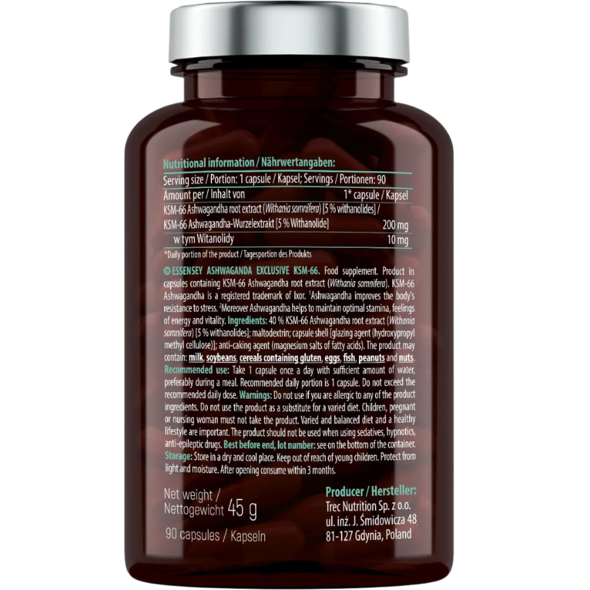 Essensey Ashwagandha KSM 66® – 200mg 90 Capsules | Stress Relief & Energy Booster Supplement for Anxiety Support, Mood Balance & Natural Wellness | Perfect for Work, Study & Daily Stress Management