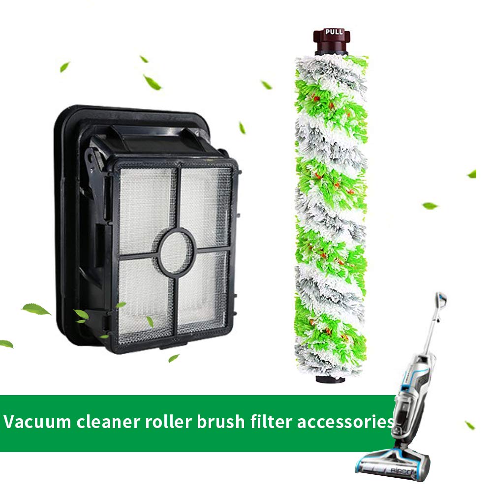 CrossWave Vacuum Cleaner Replacement Filter & Pet Brush Roll - Compatible with Part #1608683, 160-8683, 1608684 (5-Pack) - Perfect for Pet Hair Removal & Deep Cleaning Hard Floors