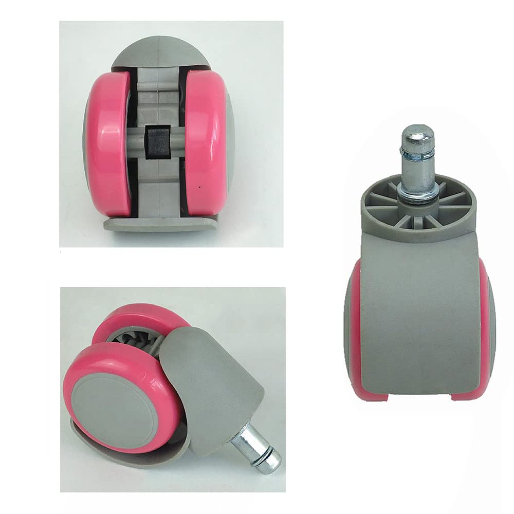 2-Pack Locking Caster Wheels for Office Chairs - Quiet Rolling Swivel Casters Replacement for Study Chair, Computer Chair - Perfect for Home Office, Gaming Setup & Workspace Mobility