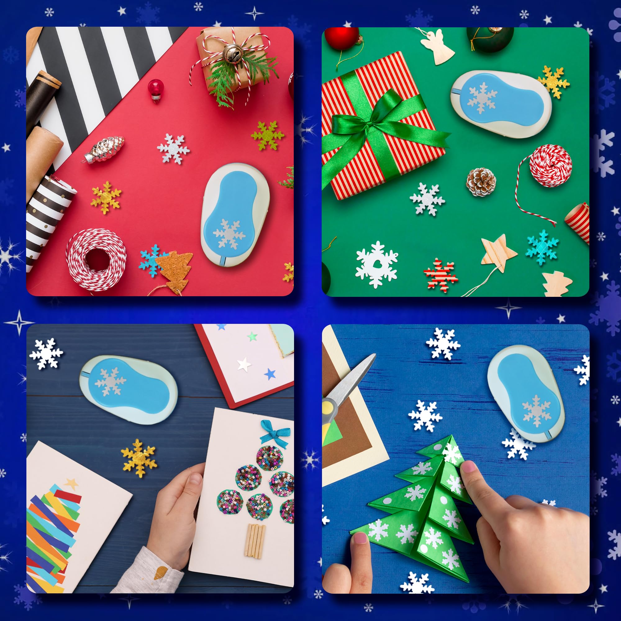 1-Inch Snowflake Paper Punch for Christmas Crafts, Scrapbooking, DIY Cards & Holiday Decorations - Perfect for Festive Gifts, Home Decor & Winter Art Projects
