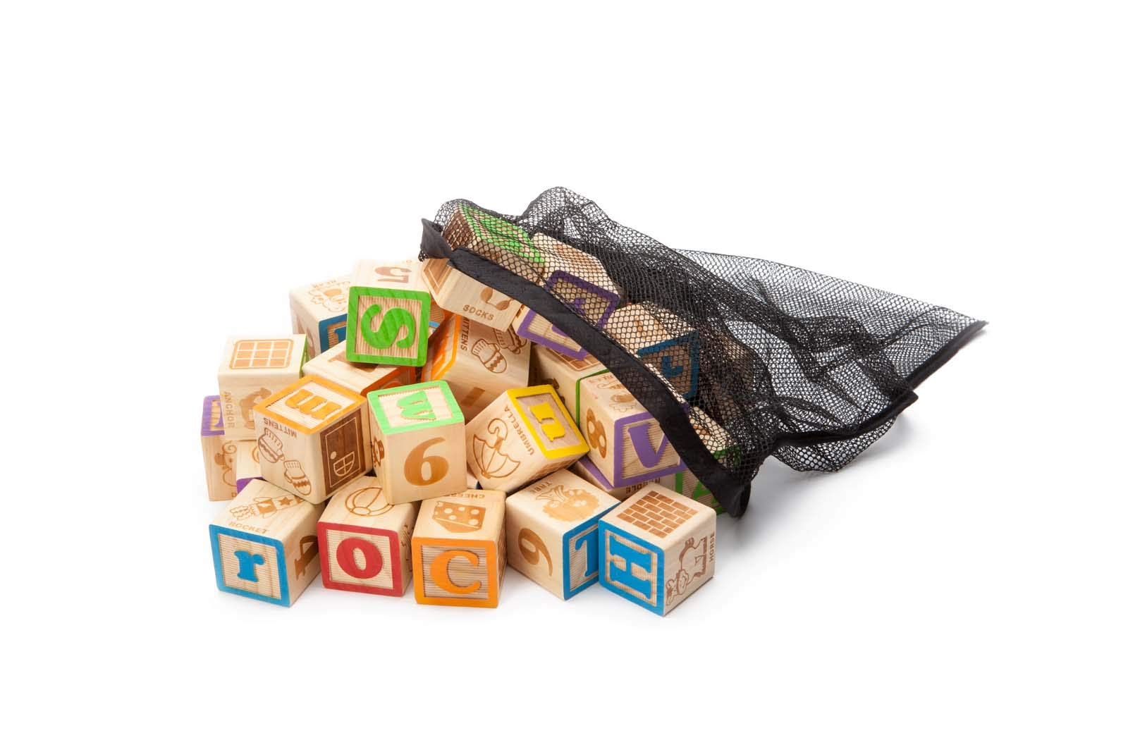 Jumbo Wooden ABC Blocks for Toddlers - 40Pcs Alphabet & Number Learning Toys for Baby Shower & Early Education