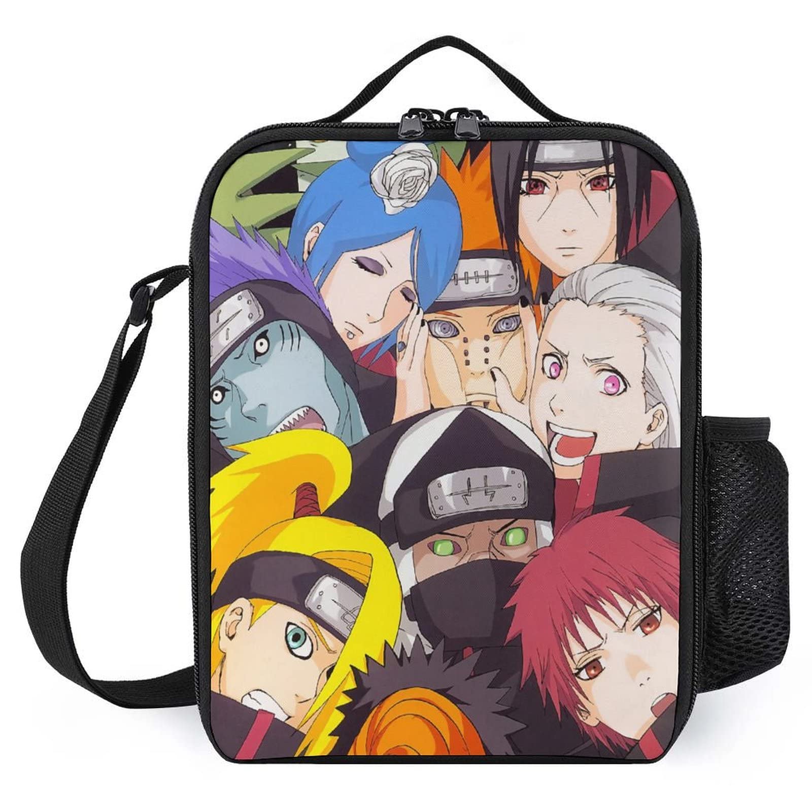 Anime Insulated Lunch Bag with Adjustable Shoulder Strap - Reusable Thermal Lunch Box Tote for Kids, Adults - Perfect for School, Work, Picnic & Travel (25x20x8cm)
