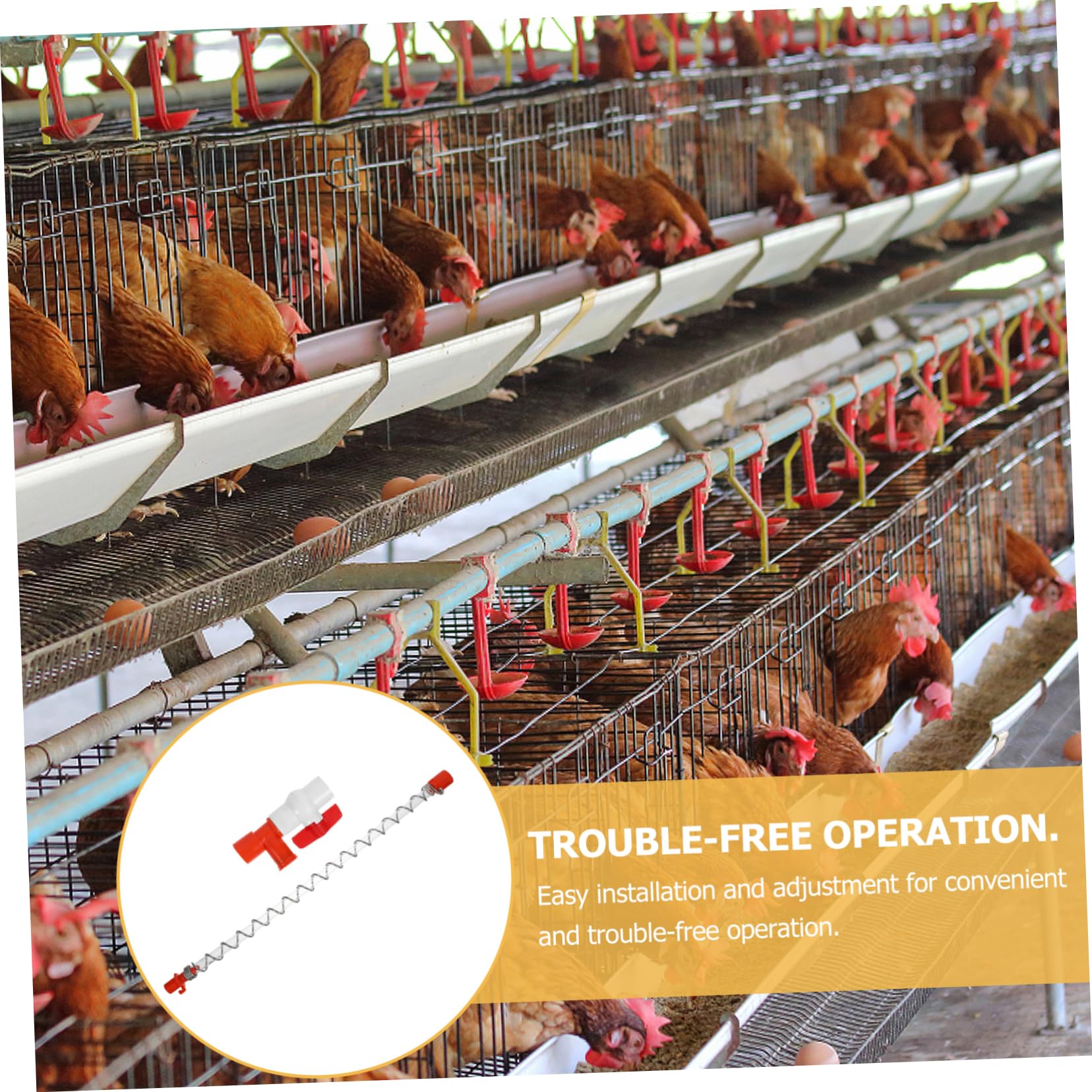CIYODO Poultry Farm Water System: End Valve Pressure Regulator with Water Level Display & Hose for Efficient Livestock Hydration