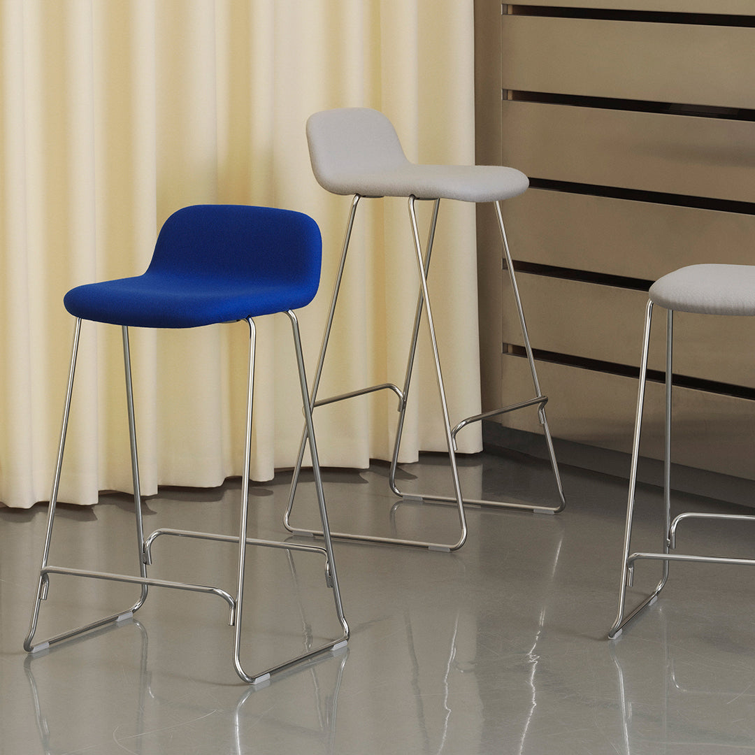 Just Counter Stool with Back - Fully Upholstered Bar Stool for Kitchen Island, Breakfast Nook & Home Decor | Comfortable & Stylish Seating Solution