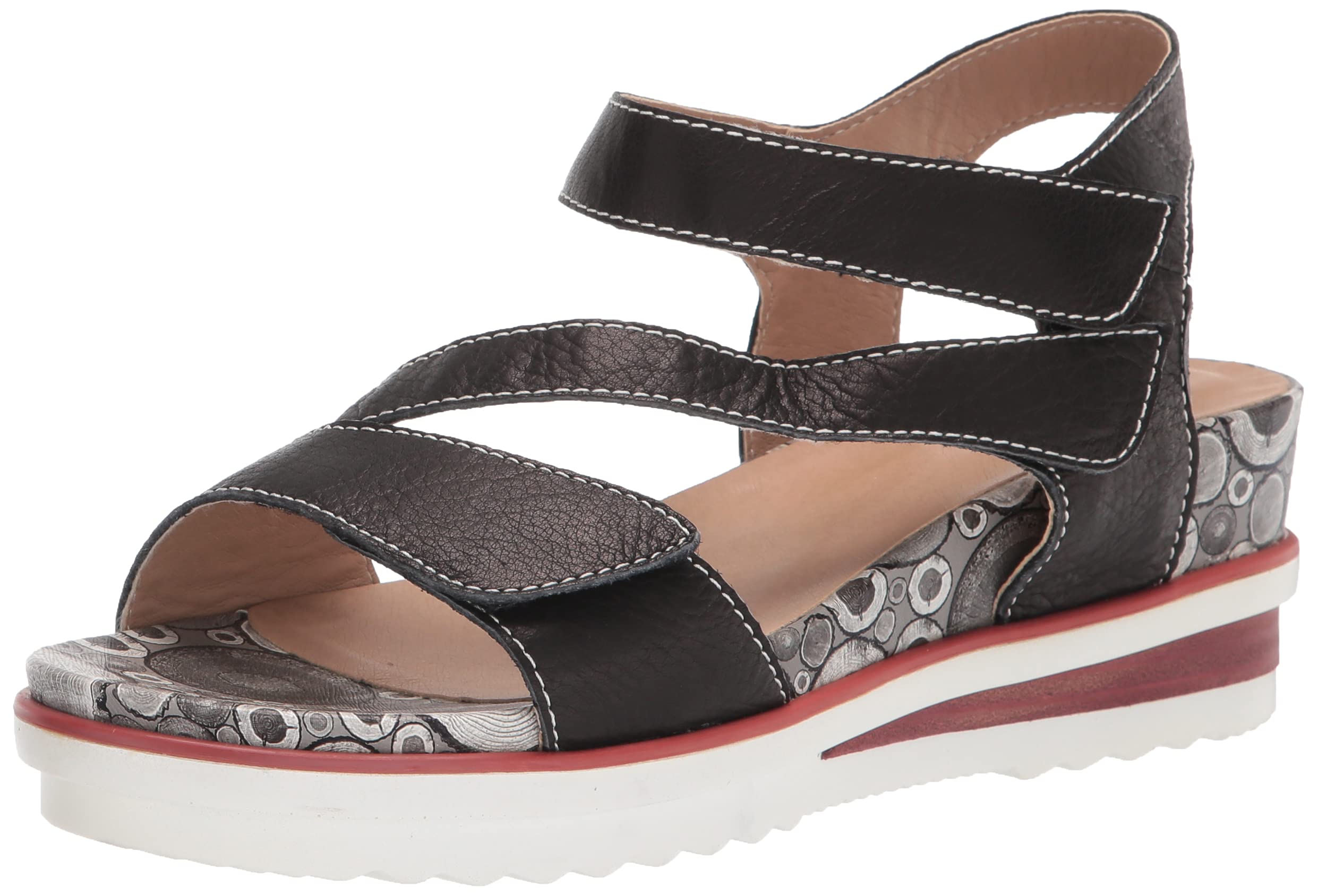 Spring Step L'Artiste Women's Elona Comfortable Leather Sandals with Arch Support - Perfect for Summer, Beach, and Casual Outings