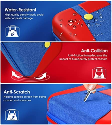 ivoler Nintendo Switch Carrying Case - Deluxe Travel Storage Bag with Hard Shell Shockproof Cover, 18 Game Cartridges & Accessories - Perfect for Travel, Commuting, and Gaming On-The-Go