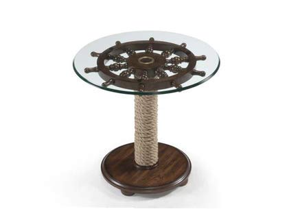 NauticalMart Beaufort Round Accent Table 24