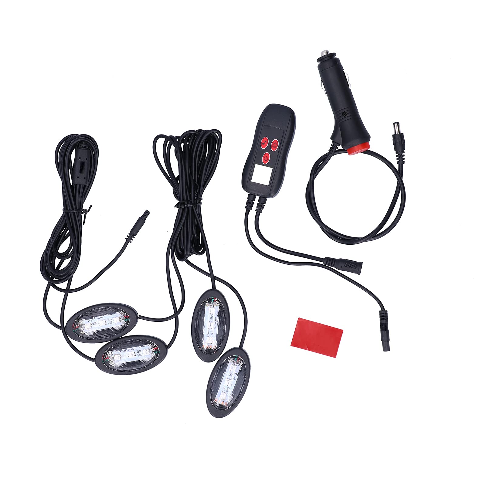 YUANJS Car Ambient LED Lights - Multicolor Interior Atmosphere Lamp with Remote & APP Control for Car Decoration & Modification - Perfect for Night Driving, Parties & Custom Car Styling