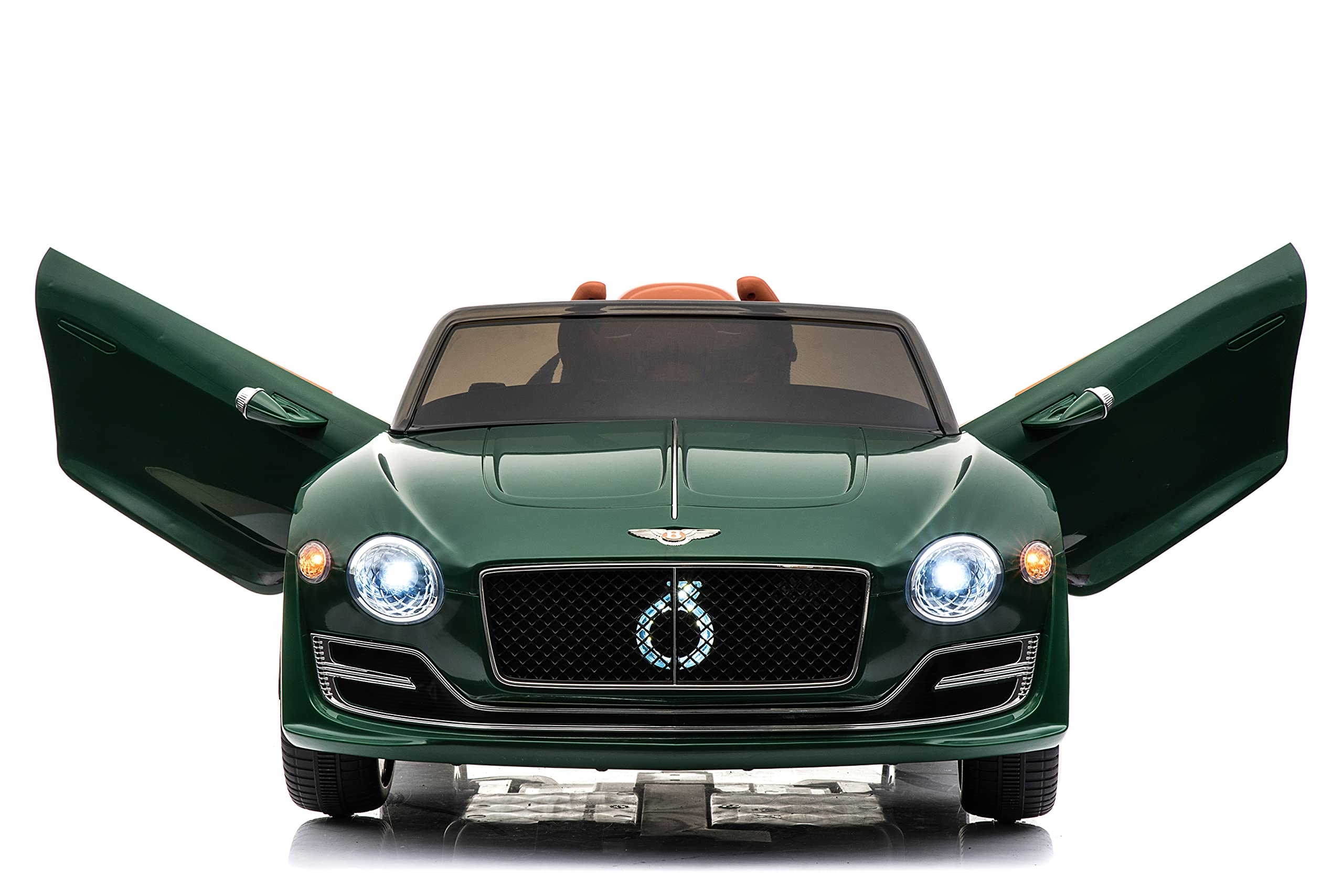 Bentley EXP12 Kids Ride-On Toy Car - 12V Battery Powered Electric 4-Wheeler with Parent Remote Control, Foot Pedal, 2 Speeds, Music, AUX & LED Headlights - Green Luxury Toy Vehicle for Boys & Girls - Perfect for Birthday Gifts, Outdoor Play & Pretend Driving Fun