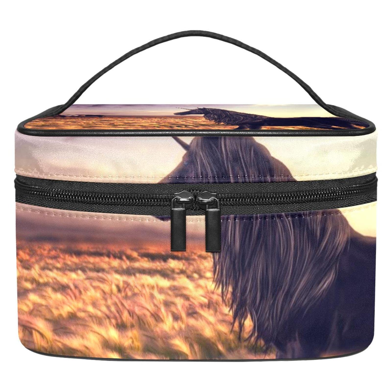 Portable Travel Makeup Organizer Bag for Women - Large Cosmetic Case with Unicorn & Animal Designs - Perfect for Toiletries, Makeup Storage & Girls' Travel Essentials