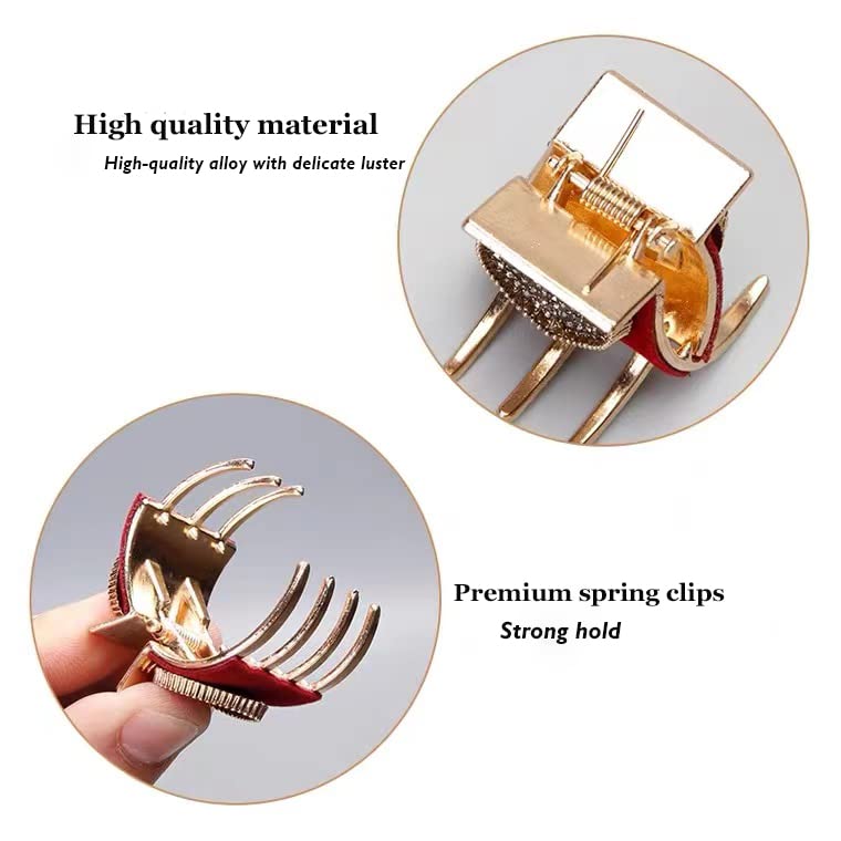 4PCS Small Metal Hair Claw Clips - Hair Barrettes for Women, Jaw Clamp Hairpins for Thin Hair, Half Bun & Updo Styling (Silver, Gold, Rose Gold, Black) - Perfect for Daily Wear, Work, Parties & Special Occasions