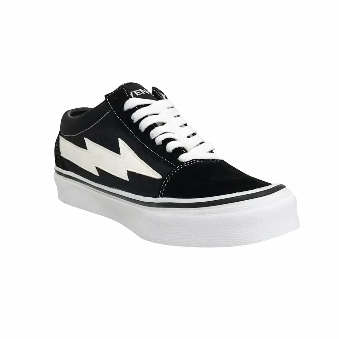REBGO Revenge X Storm Black Old School Sneakers - Stylish Skate Shoes for Men & Women | Perfect for Streetwear, Skating, and Casual Outfits