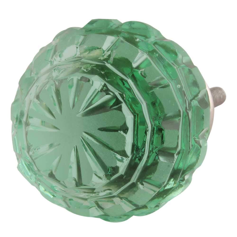 20 Pack Round Mint Green Glass Drawer Knobs - Elegant Cabinet & Dresser Hardware for Kitchen, Bathroom & Home Decor - Upgrade Your Furniture with Stylish Pulls