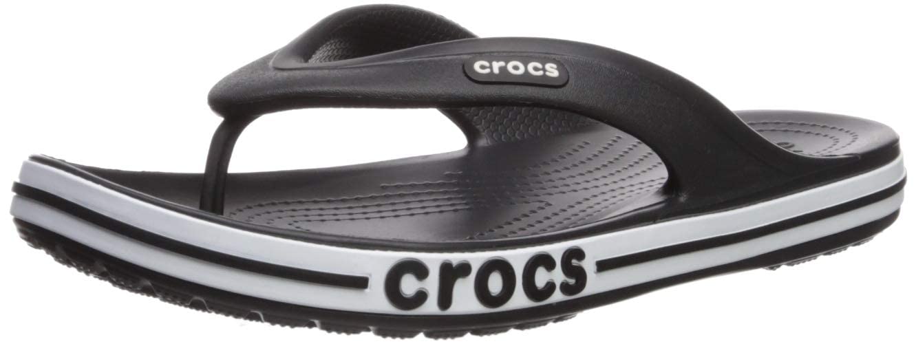 Crocs Unisex Bayaband Flip Flops - Comfortable Casual Sandals & Shower Shoes for Men and Women | Perfect for Beach, Pool, and Home Use