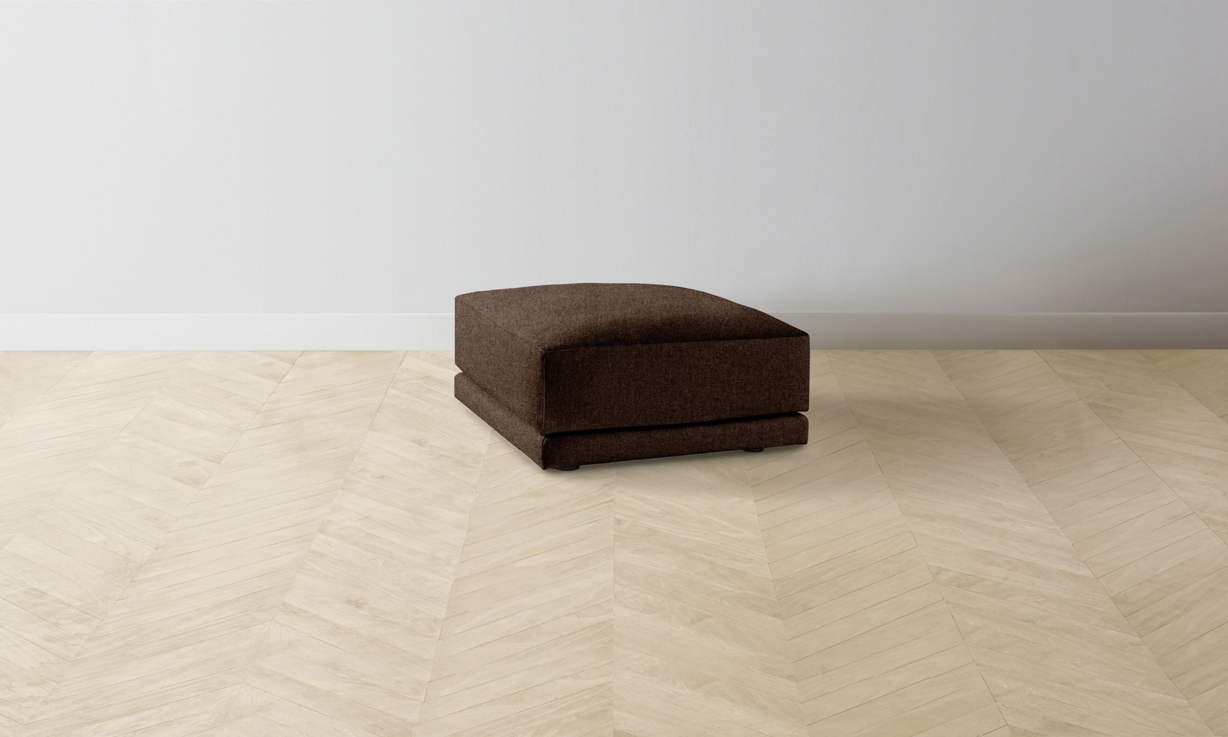The Jones Ottoman - Italian Brushed Wool Cocoa Brown Storage Bench for Living Room, Bedroom & Entryway - Perfect for Extra Seating & Home Organization