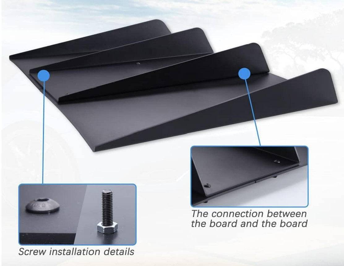 Universal Unpainted 22x20 Rear Bumper Lip Diffuser ABS Cover - Car Body Kit for Enhanced Aerodynamics & Stylish Look - Perfect for Sports Cars & Custom Builds