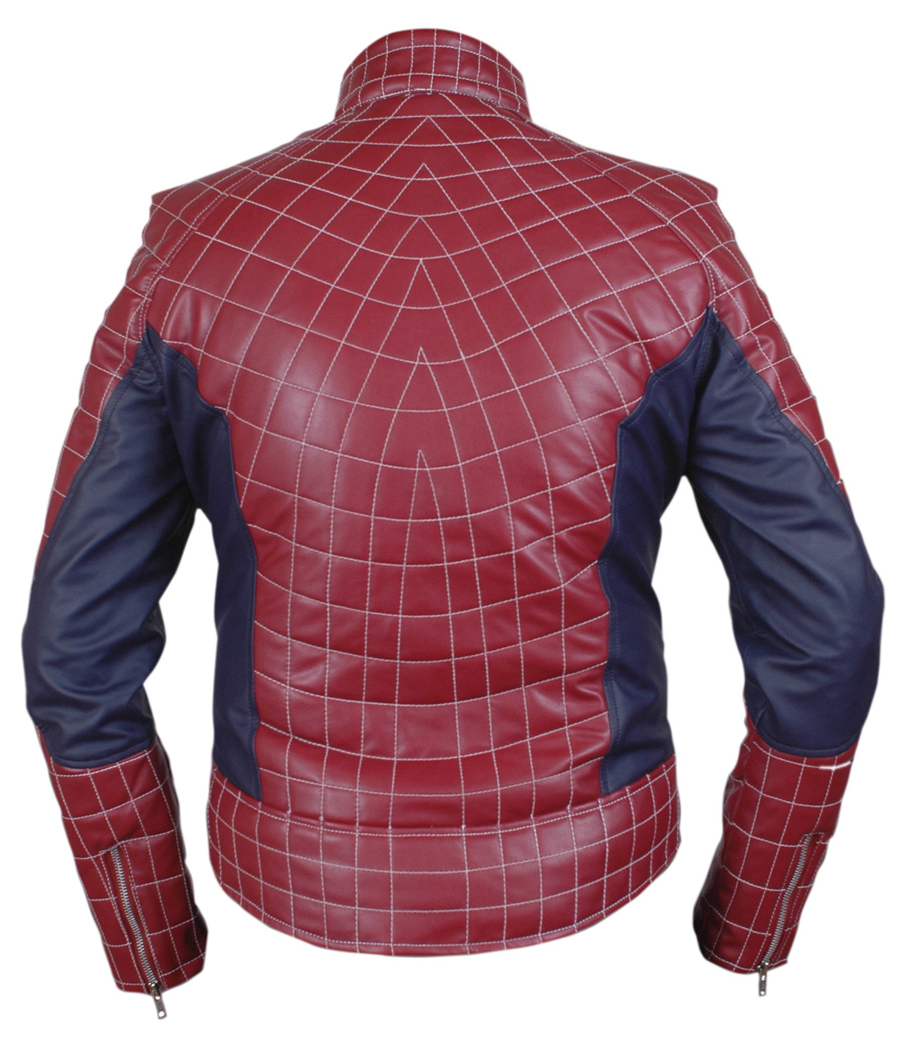 F&H Men's Superhero Amazing Spider-Man Maroon & Blue Jacket - Stylish Marvel Cosplay Costume for Halloween, Comic Con & Superhero Fans