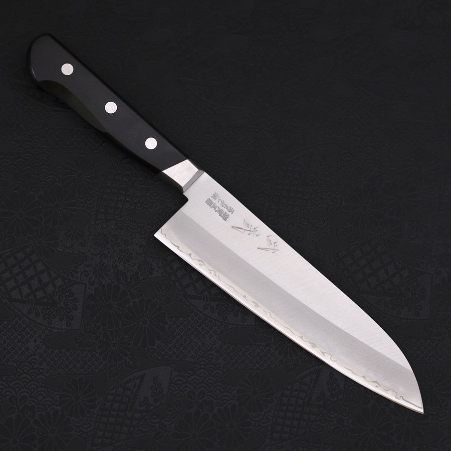 Premium Santoku Knife 180mm - Swedish Stainless Steel Blade with Polished Western Handle - Perfect for Slicing, Dicing & Chopping Vegetables, Meat & Fish
