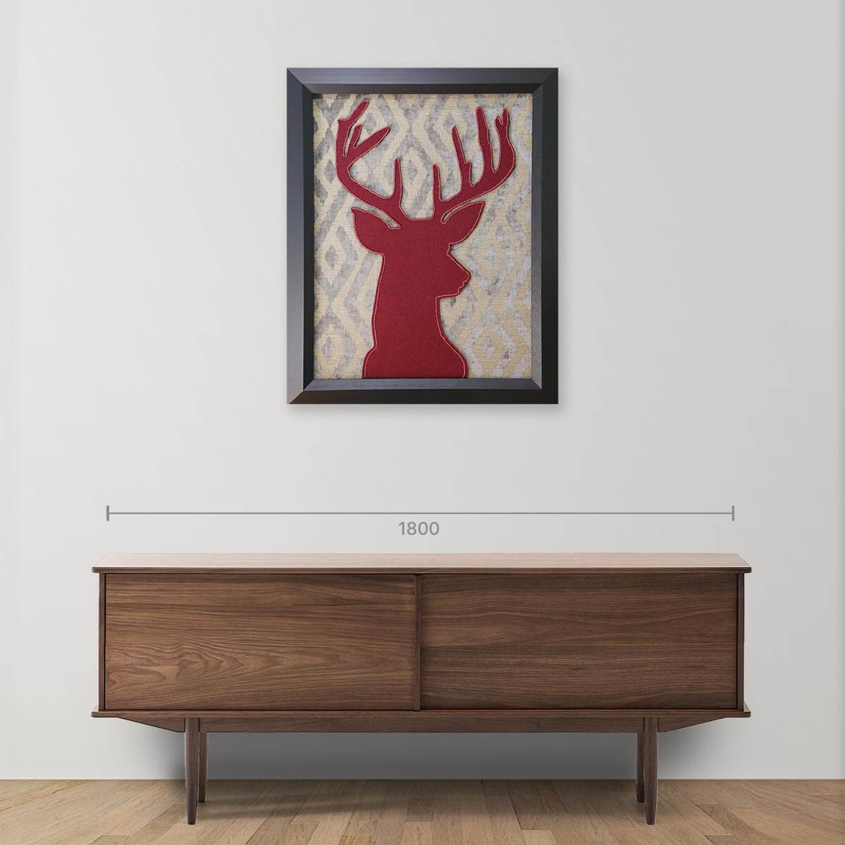 Deer Embroidery Sewing Panel - Handcrafted Deer Design for DIY Sewing Projects - Perfect for Quilting, Home Decor, and Crafting