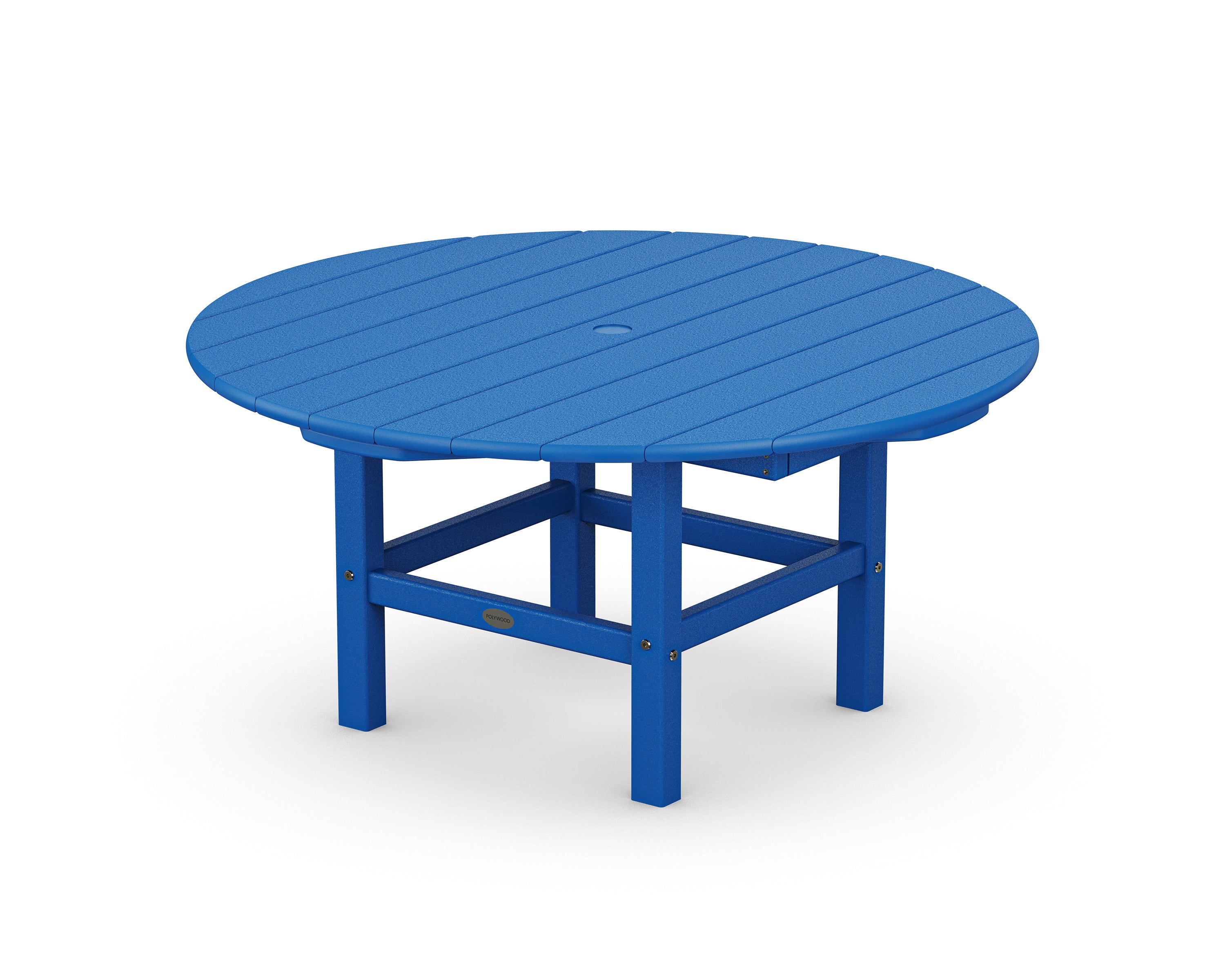 POLYWOOD 37-Inch Round Outdoor Conversation Table - Weather-Resistant, Durable Patio Furniture for Garden, Deck, Poolside & Backyard Relaxation