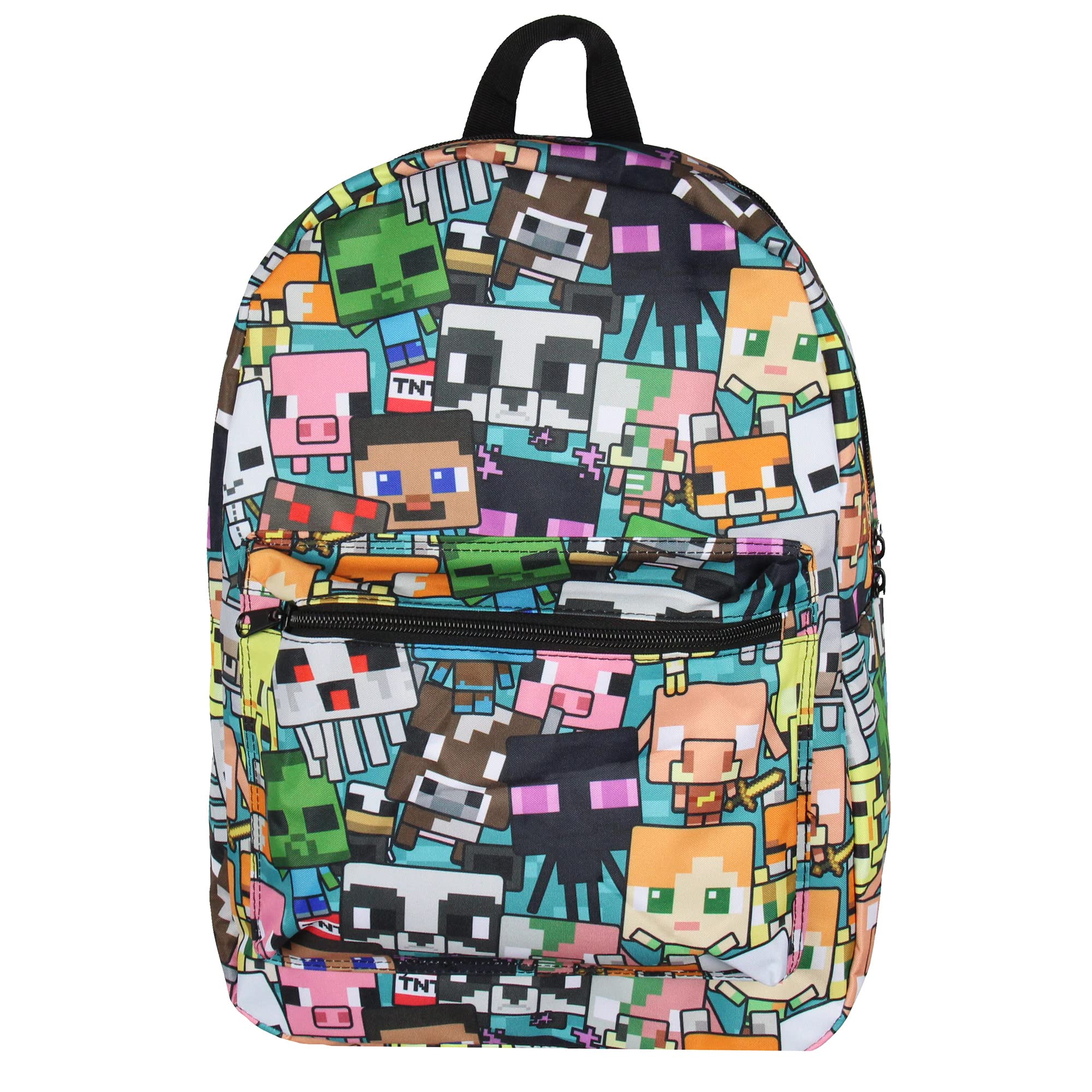 Minecraft Backpack for School & Travel - Multi Character Chibi Design Laptop Backpack | Perfect for Gamers, Students & Daily Commute