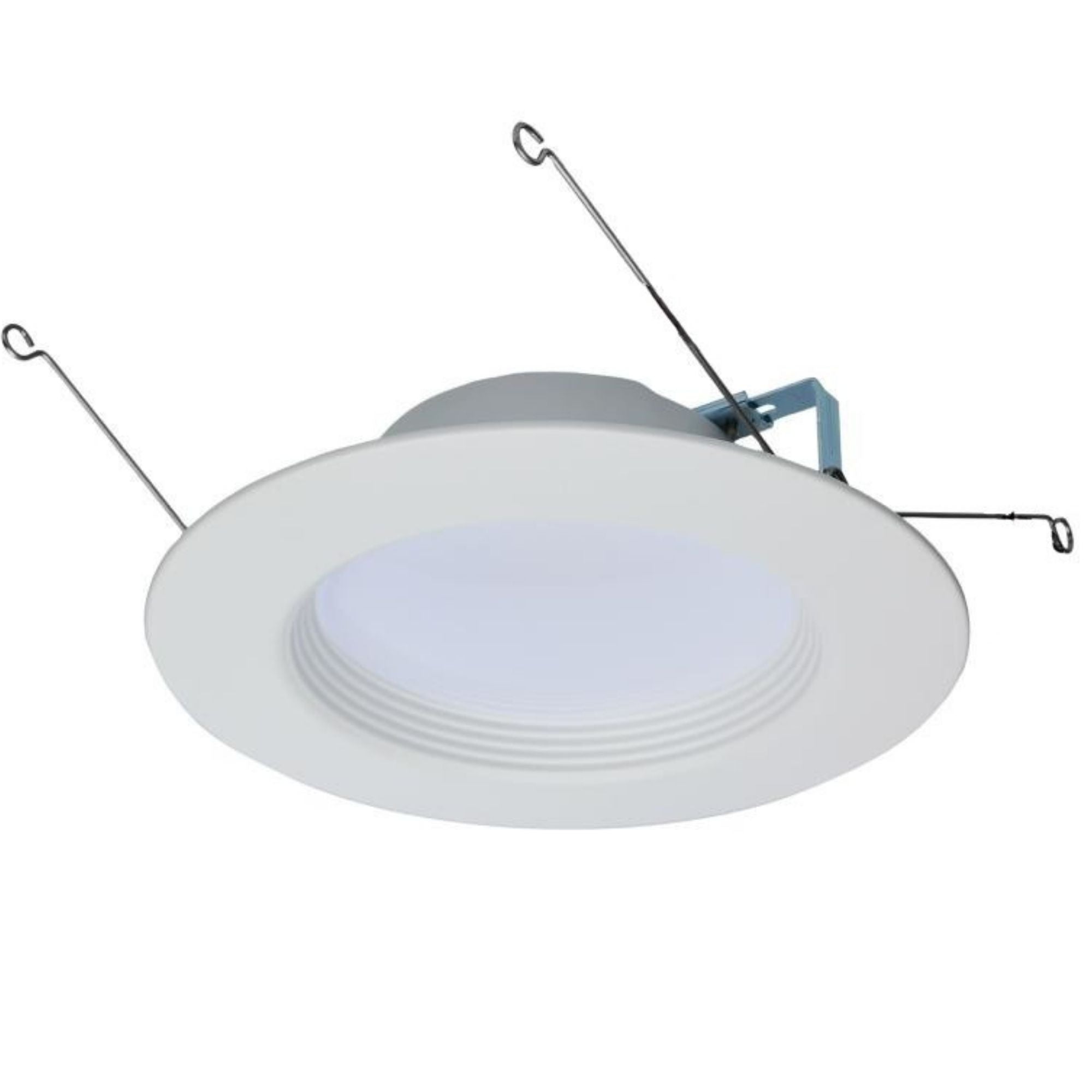 5/6 Inch Retrofit LED Can Light - 9W, 800 Lumens, 5 Color Temperatures (2700K-5000K), White Baffle Trim - Perfect for Kitchen, Living Room & Bedroom Lighting