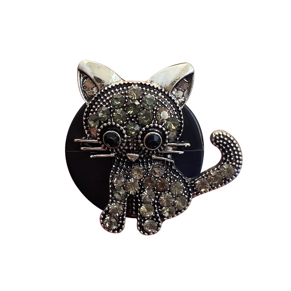 Cute Kitten Car Perfume Clip - Rhinestone Bling Air Vent Essential Oil Diffuser & Aromatherapy Ornament | Car Accessories for Women, Girls, Teens | Perfect for Sedan, SUV, Truck Interior Decor & Freshening