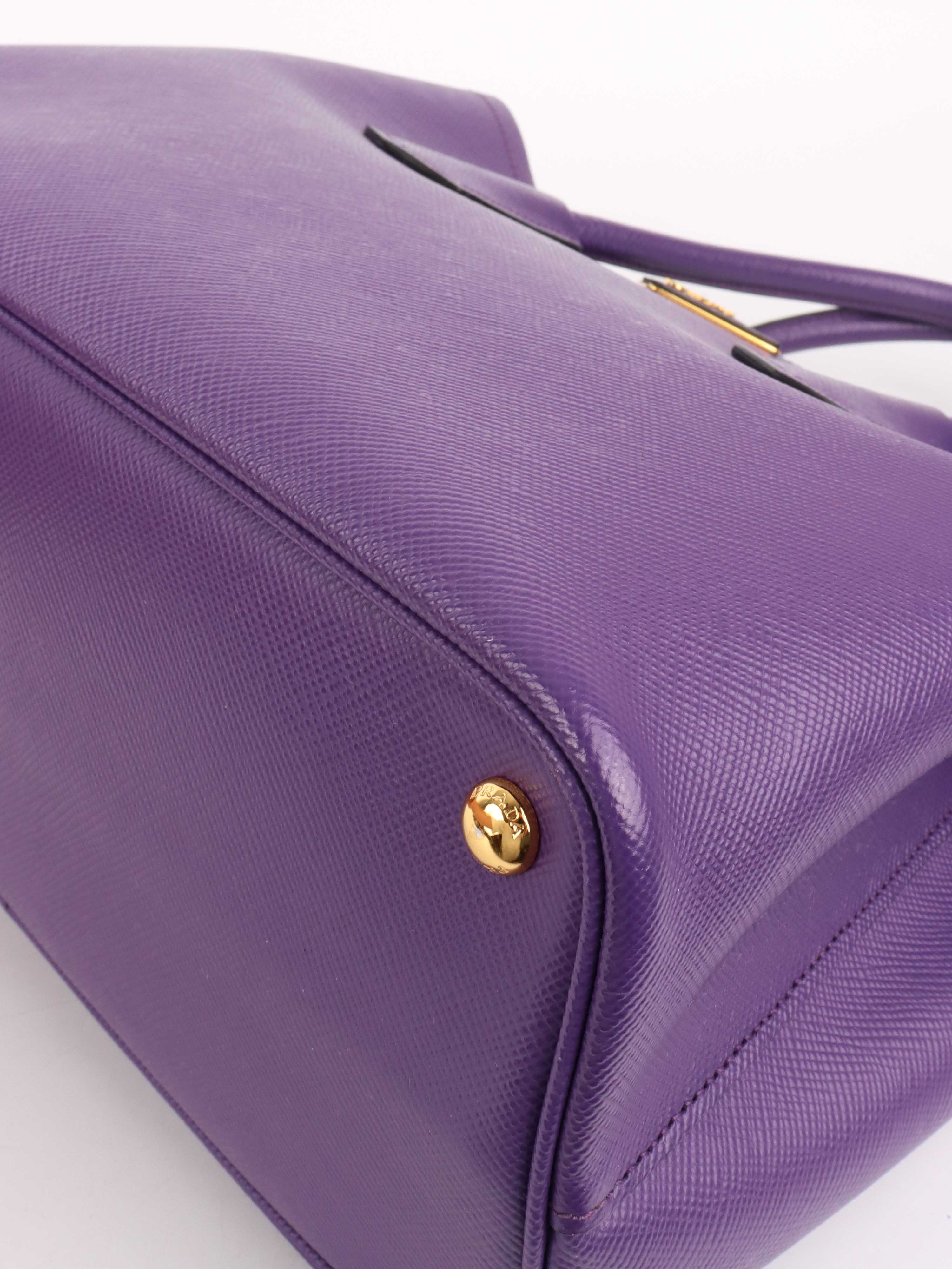 Prada Limited Edition Purple Saffiano Leather Tote Bag for Women | Luxury Designer Handbag for Work, Travel & Everyday Use