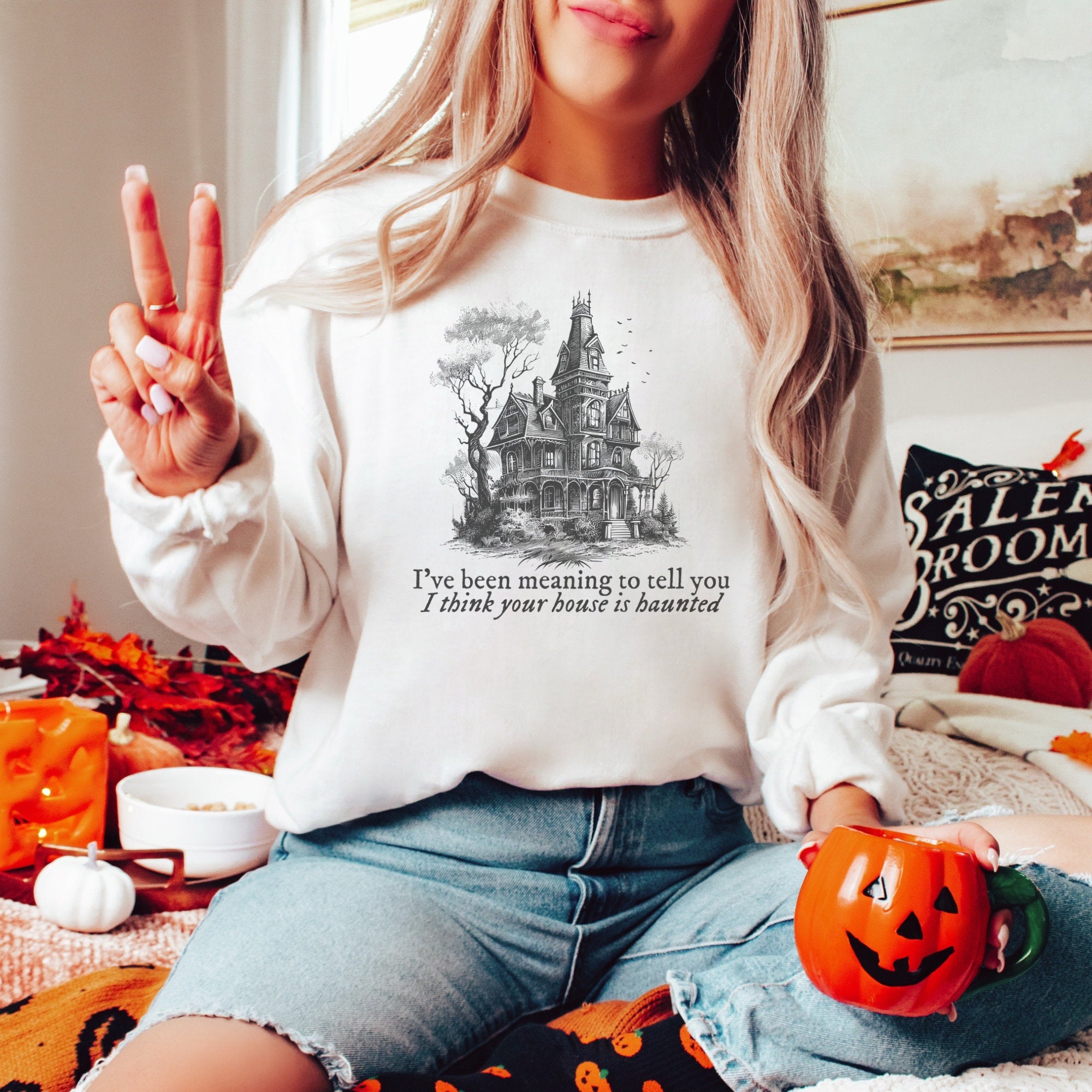 Taylor Swift Folklore Era Halloween Crewneck Sweatshirt - Swiftie Merch for Halloween Parties & Concerts