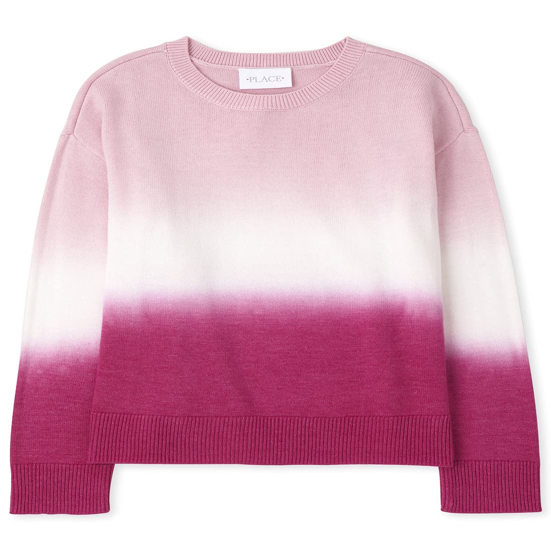 The Children's Place Girls' Long Sleeve Ombre Sweater - Soft Cotton Knit Pullover for Toddler & Kids - Perfect for School, Playdates & Family Outings