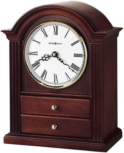 12-Hour Kayla Mantel Clock in Windsor Cherry Finish - Perfect for Living Room, Bedroom, and Office Décor