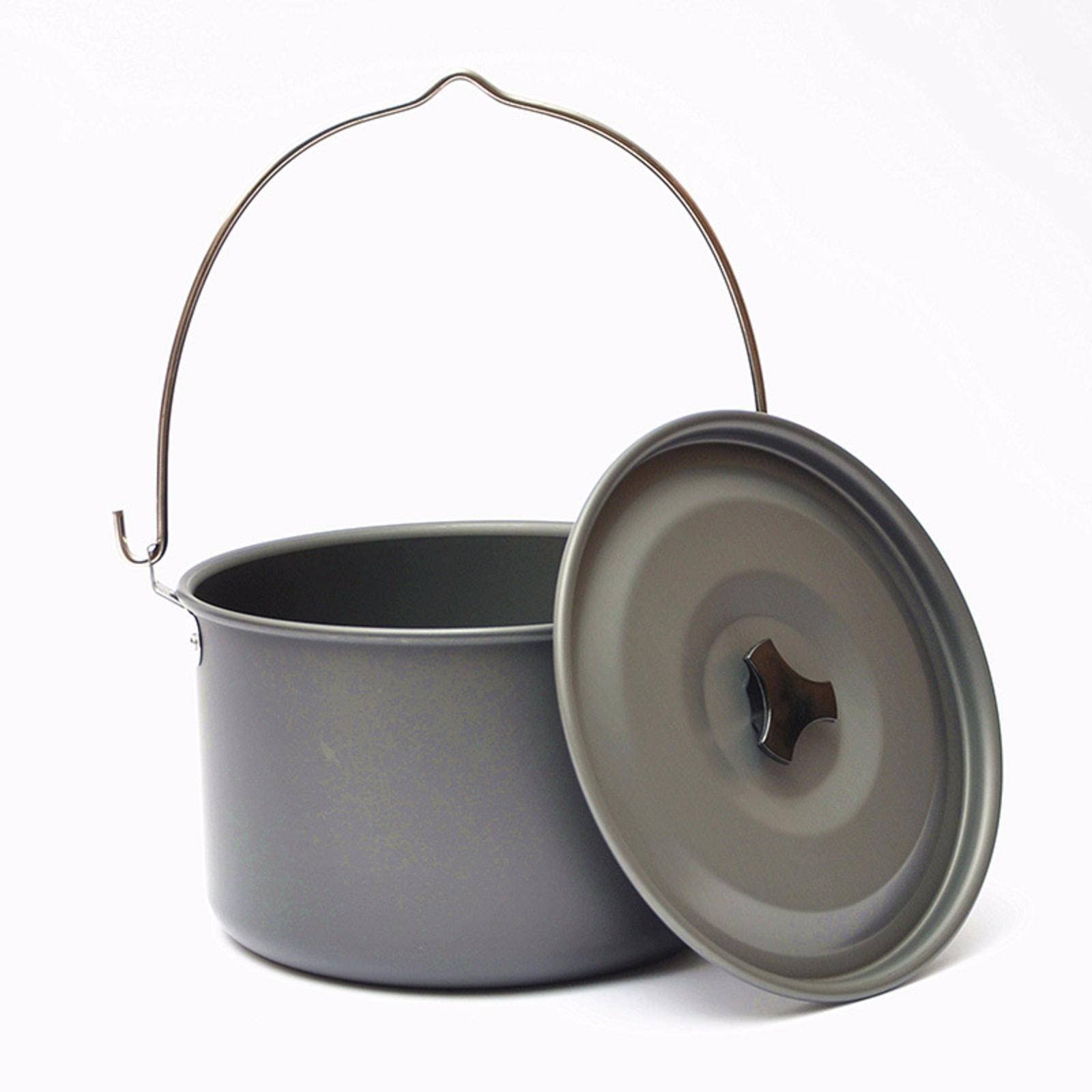 SAXTZDS Aluminum Alloy Camping Cookware Set - Lightweight Hanging Pot & Picnic Cauldron for 5-8 People, Perfect for Outdoor Adventures, Hiking, Backpacking and Family Camping Trips