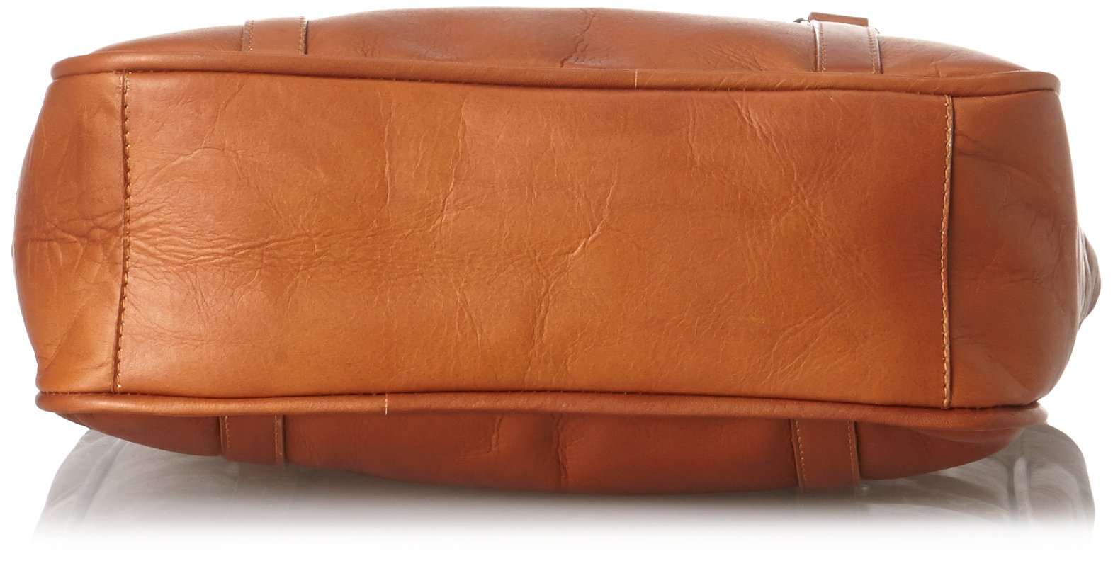 Claire Chase Genuine Leather Shoulder Tote Bag - Saddle Brown Crossbody Purse for Women | Perfect for Work, Travel & Everyday Use