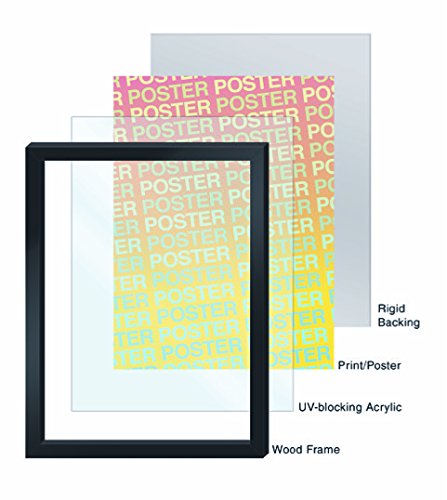 Eric Joyner Robots The Collator - Black Wood Framed Wall Art Poster 14x20 Inches - Perfect for Living Room, Bedroom & Office Decor
