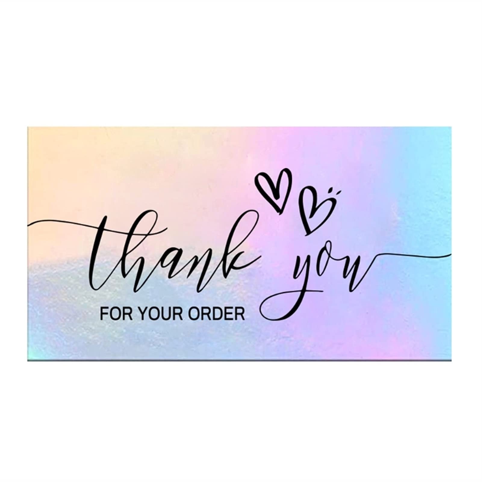 TOMYEUS 50pcs 5x9cm Thank You Greeting Cards for Business - Appreciation Cards for Orders, Shopping & Small Business (6 Color Options) - Perfect for Customer Appreciation, Retail Packaging & Birthday Gifts