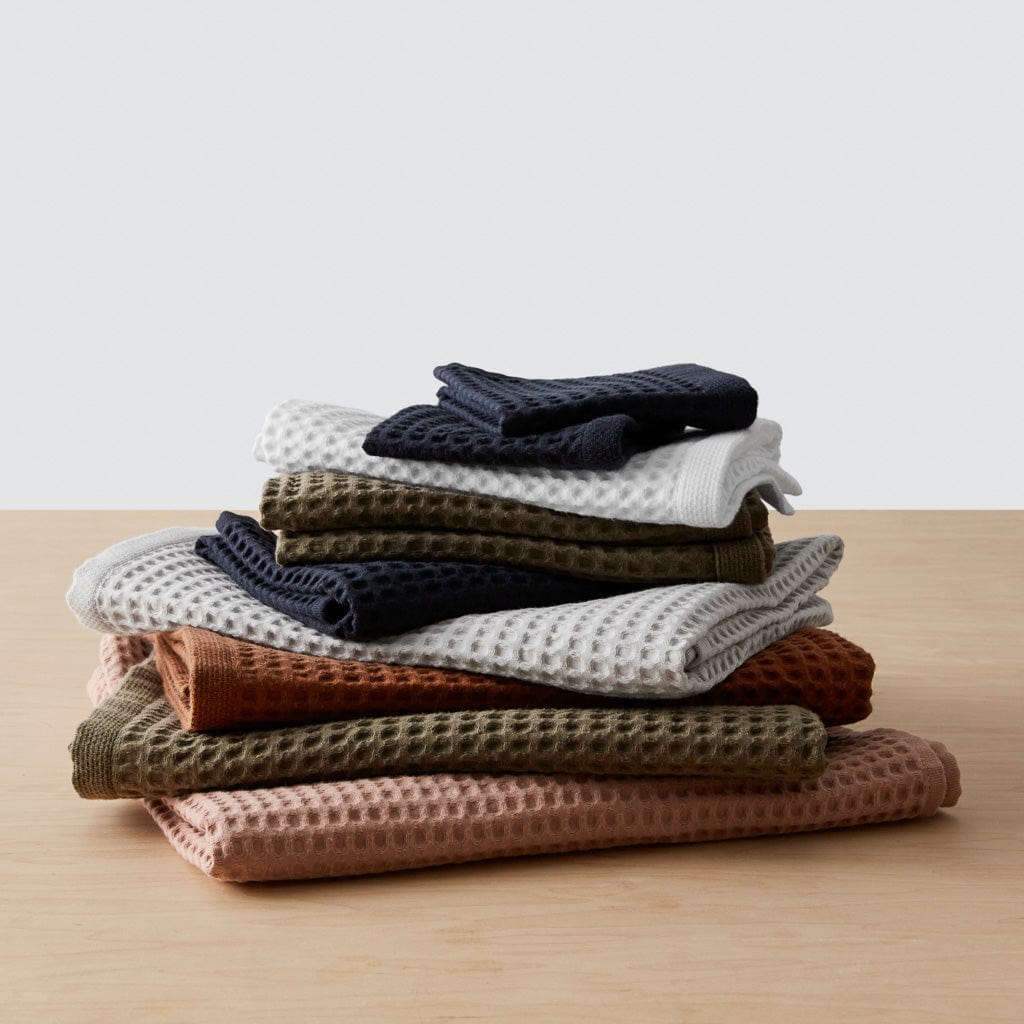 Mara Organic Waffle Bath Towel Set - 100% Cotton, Ultra Soft & Absorbent - Perfect for Spa, Bathroom & Luxury Home Use