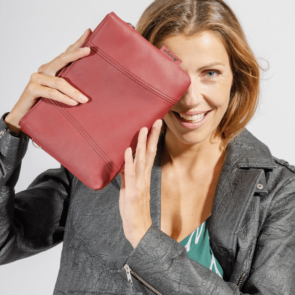 Vegan Apple Leather Crossbody Bag for Women | Eco-Friendly & Stylish | Multiple Colors | Perfect for Everyday Use, Travel & Casual Outings
