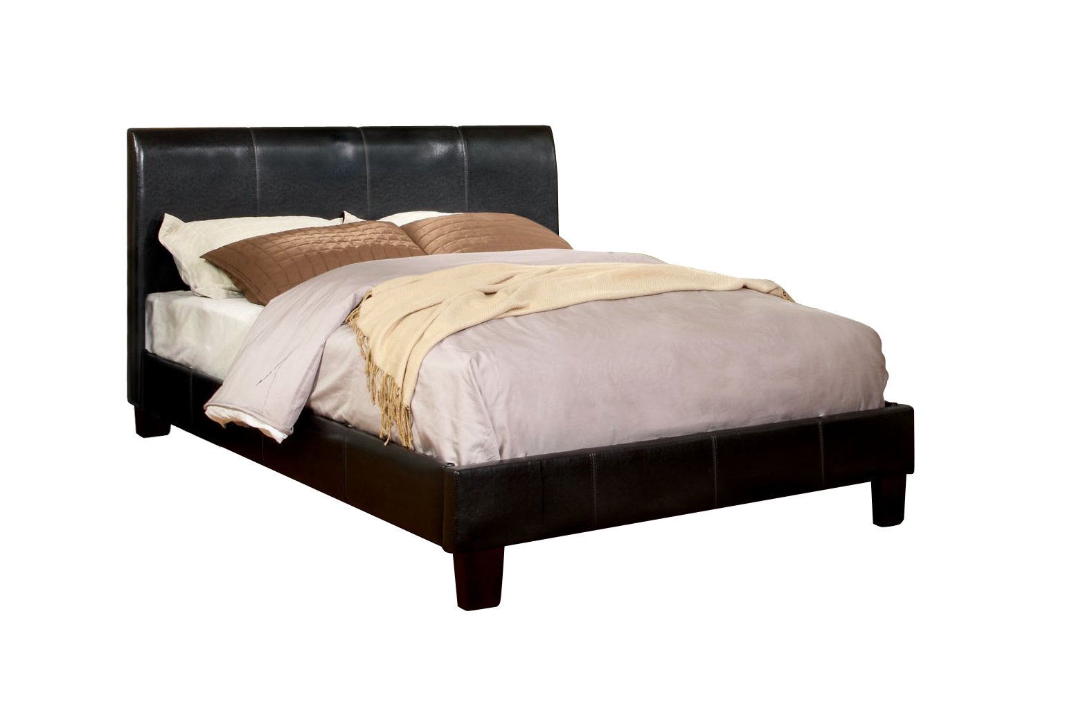 Furniture of America Moraine Modern Platform Bed - Twin Size, Espresso Finish - Perfect for Small Bedrooms & Guest Rooms