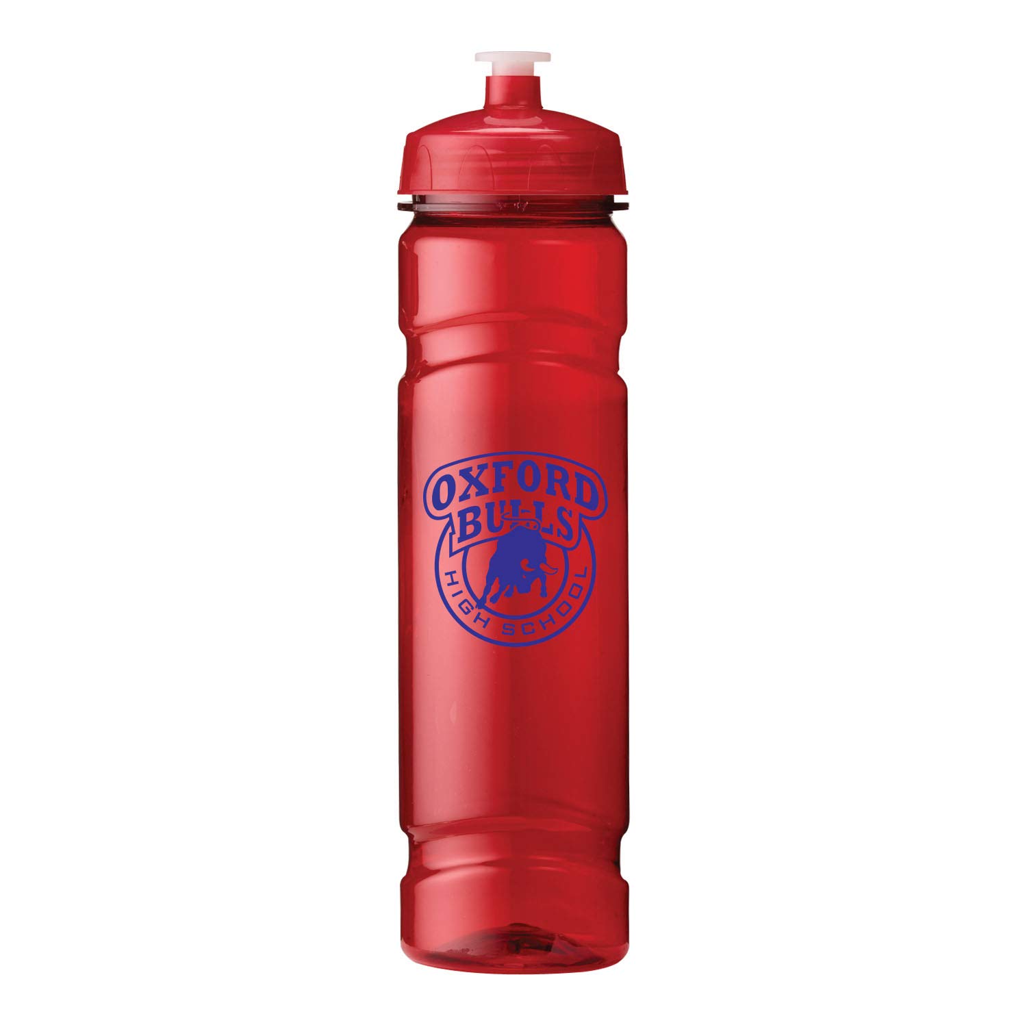 Custom 24 oz PolySure™ Jetstream Water Bottles - Bulk Order 150 Pcs at $1.69 Each - Personalized with Logo PromoStadium™ - Translucent Red - Perfect for Corporate Gifts, Sports Teams & Promotional Events