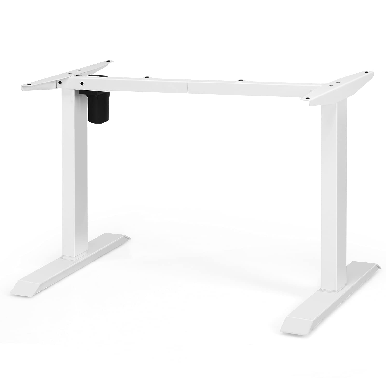 Tangkula Electric Standing Desk Frame - Height Adjustable Motorized Workstation Base with Button Controller, Ergonomic Sit to Stand Desk for Home Office (White) | Perfect for Remote Work, Gaming & Study Setup
