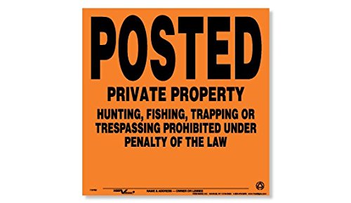 100 Pack Orange Aluminum Posted Penalty of The Law Signs - Durable Metal Warning Signs for Construction Sites, Private Property & No Trespassing Areas