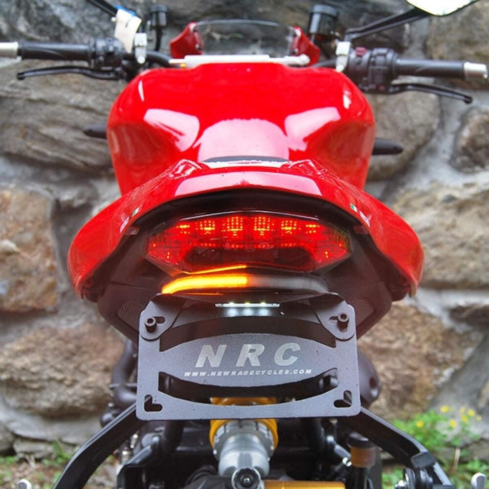 New Rage Cycles 1200R-FE-ST Motorcycle Fender Eliminator Kit - Black, Universal Fit for Harley, Cruiser & Chopper Bikes - Easy Install, Sleek Rear Fender Delete for Custom Look (Street & Show Use)