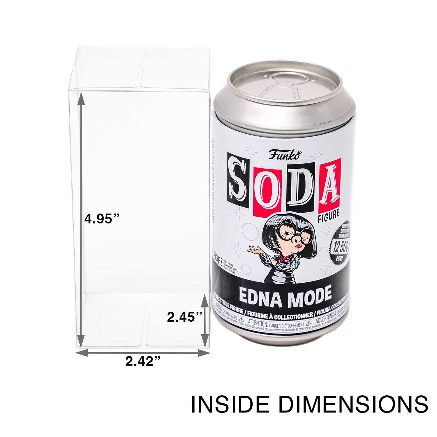 10 Pack Plastic Display Case for Funko Pop Soda Can Collectibles - Perfect for Showcasing & Protecting Your Soda Can Figures at Home, Office or Retail Store